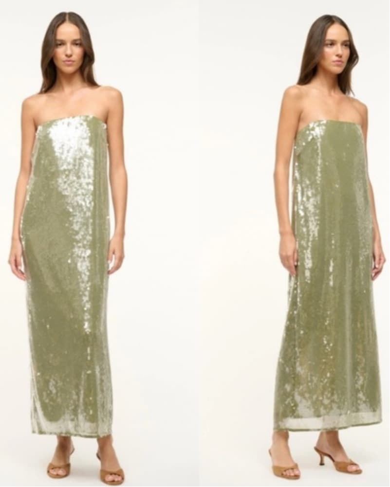Staud Casey Dress Garden Moss  - Image 2