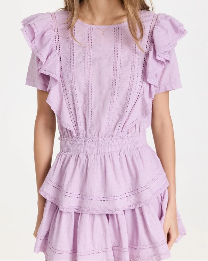 LoveShackFancy Natasha Dress in Wisteria - Image 2