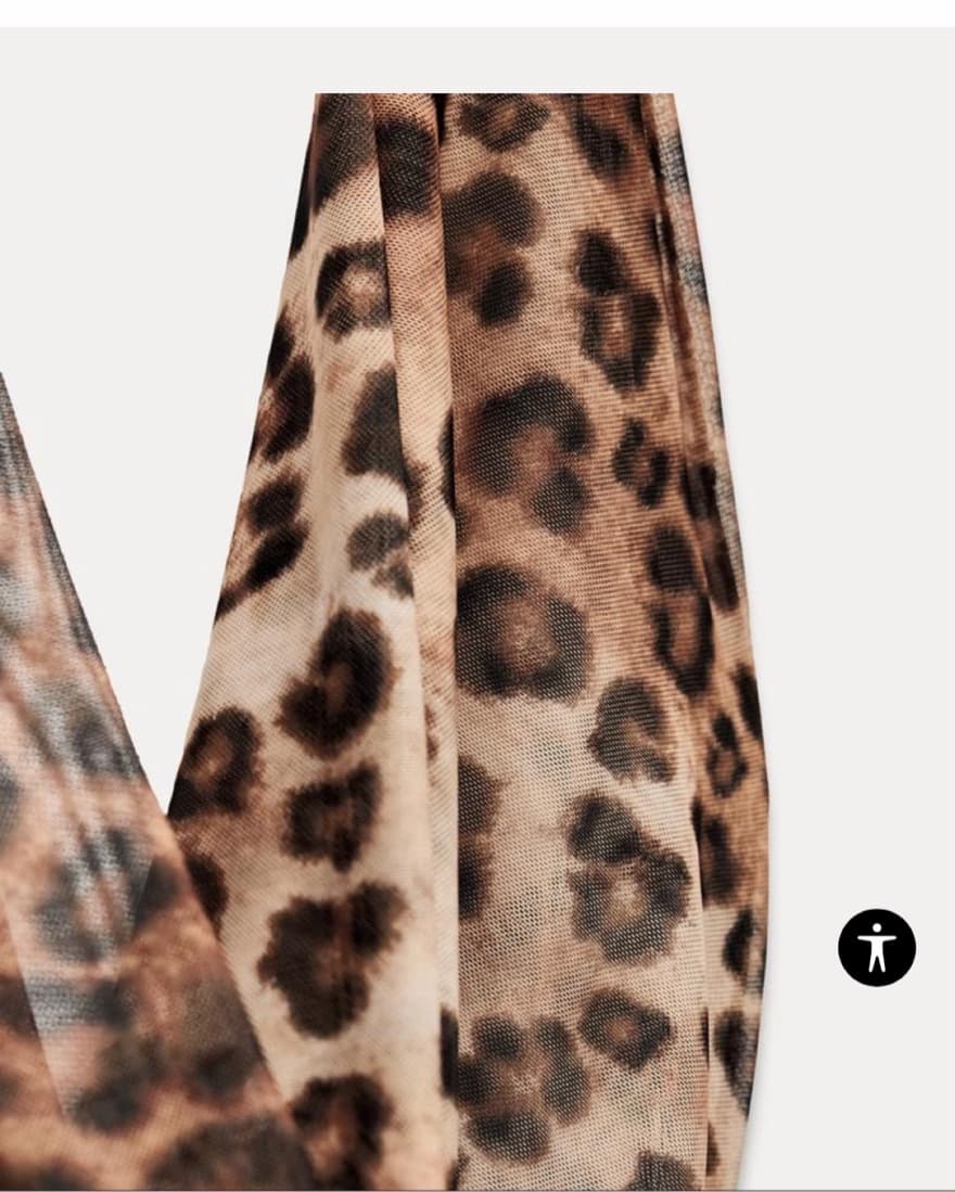 Zara Animal Print Tulle Halter Dress - Image 2