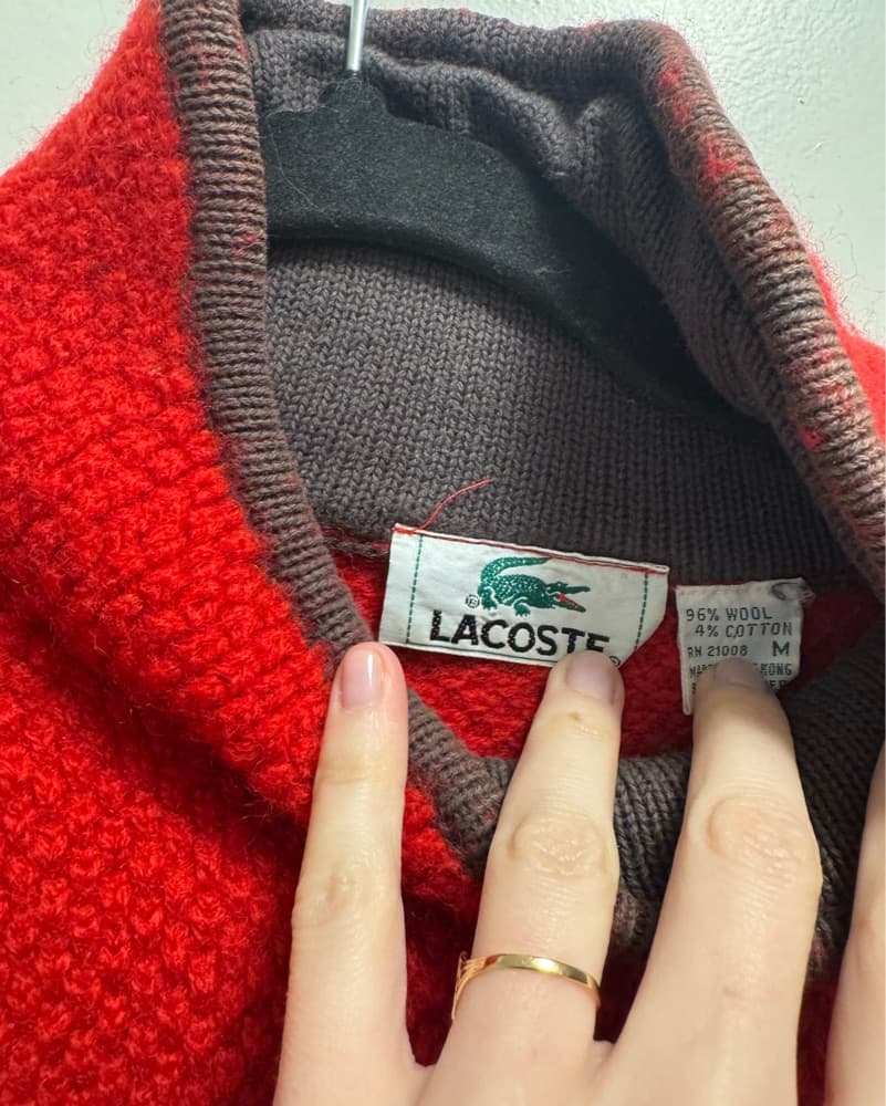 Vintage Lacoste Knit Sweater - Image 3