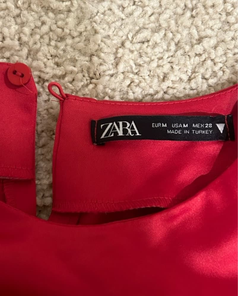 Zara Asymmetric Satin Effect Mini Dress - Image 6