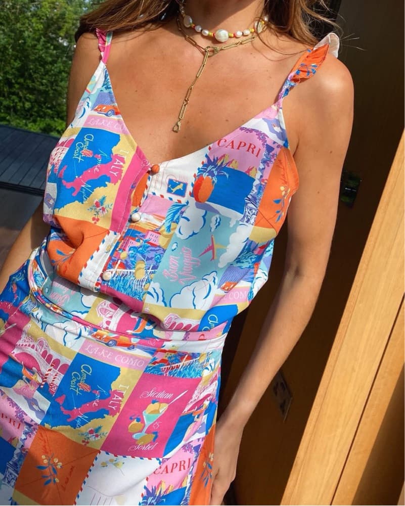NFD Capri-Inspired Printed Romper - Image 1