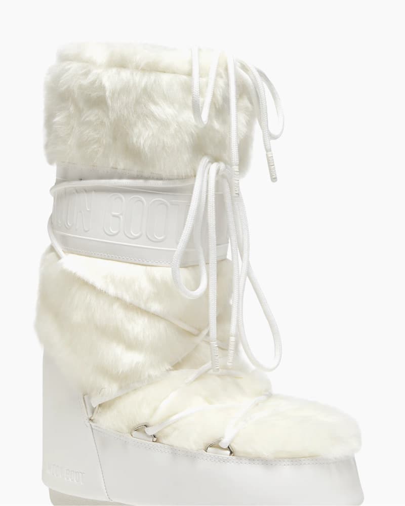 Moon Boot Icon Fur Boots Optical White - Image 2