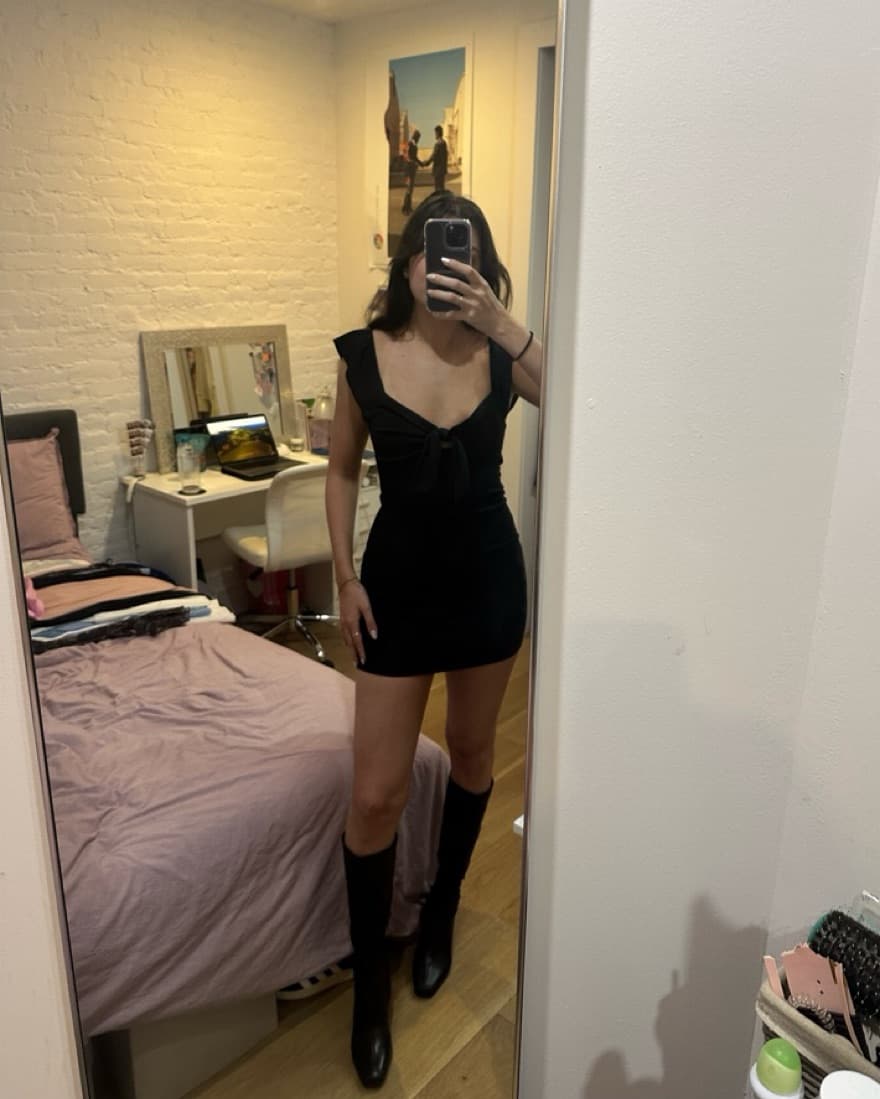 Knot to Worry Tie Mini Dress - Image 1