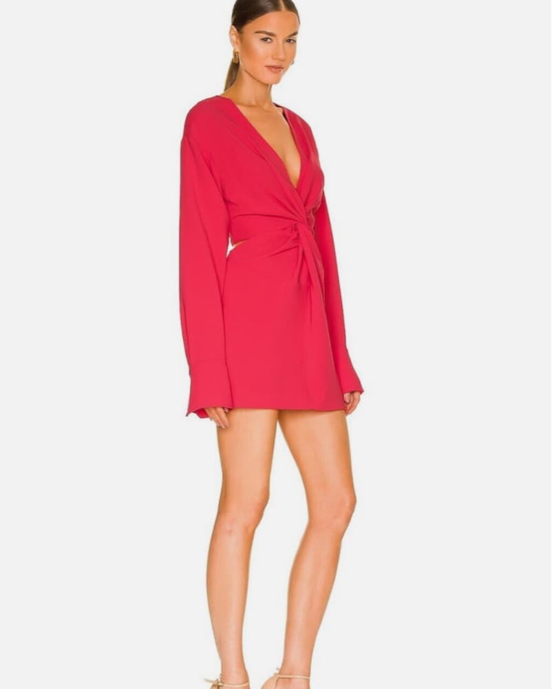 ALC Pink Twist Front Mini Dress - Image 2
