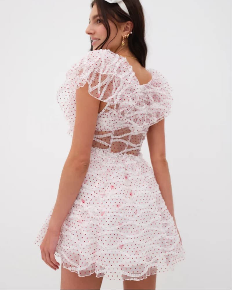 White And Red Polka Dot Dress - Image 2