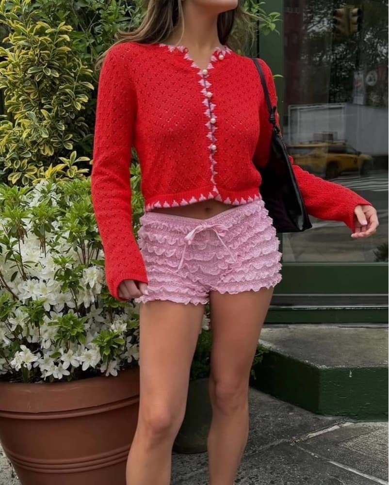 Red And Pink Sweater - Image 1