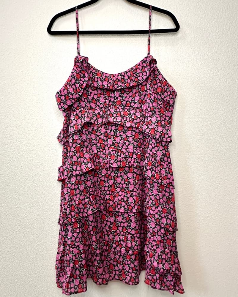 Floral Ruffle Cami Mini Dress - Image 1