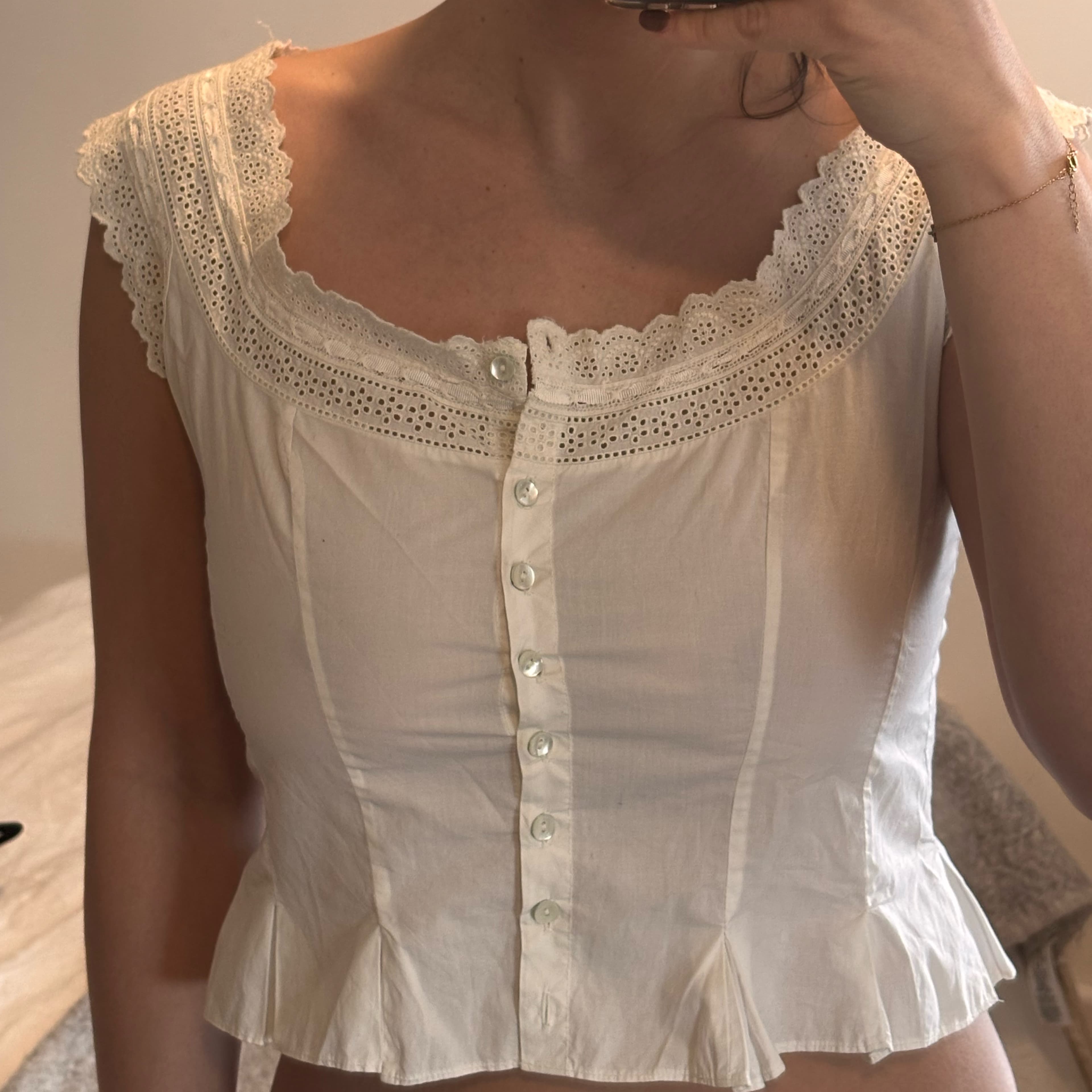 Doen white Linen Top - Image 2