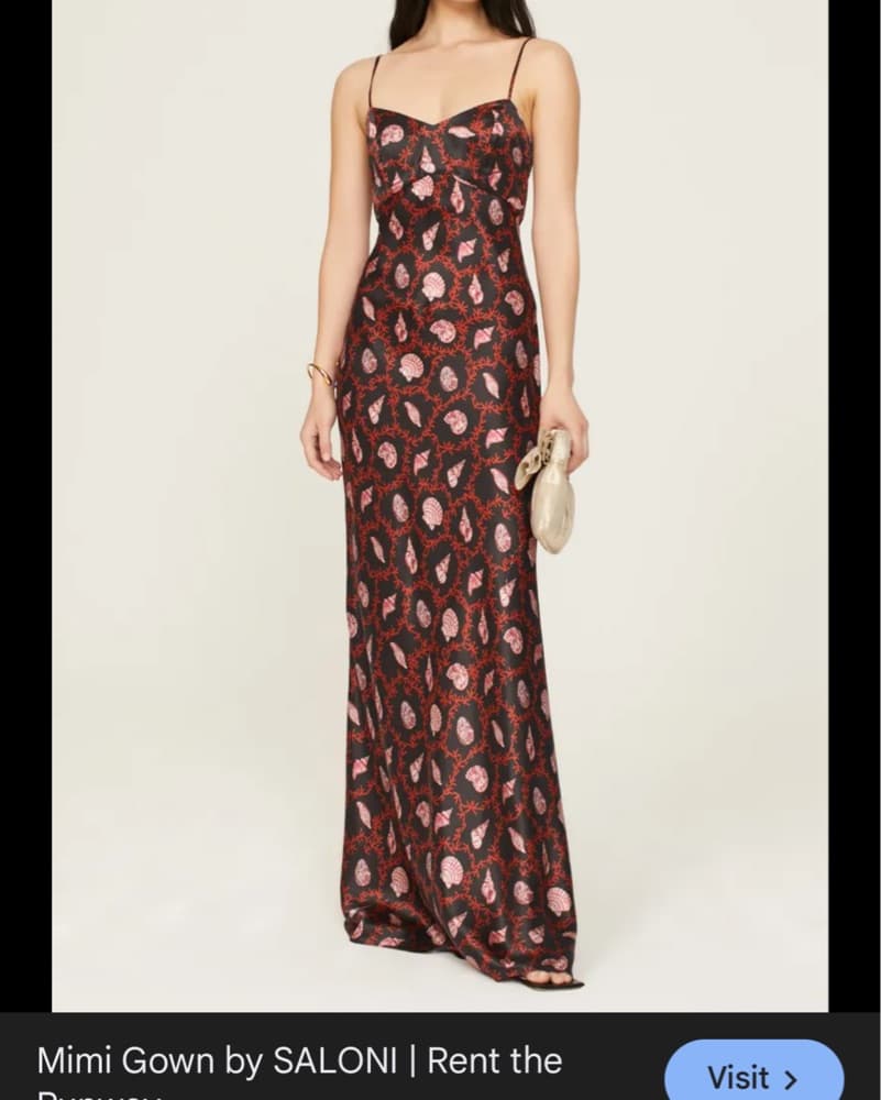 Silk Coral Print Dress - Image 1