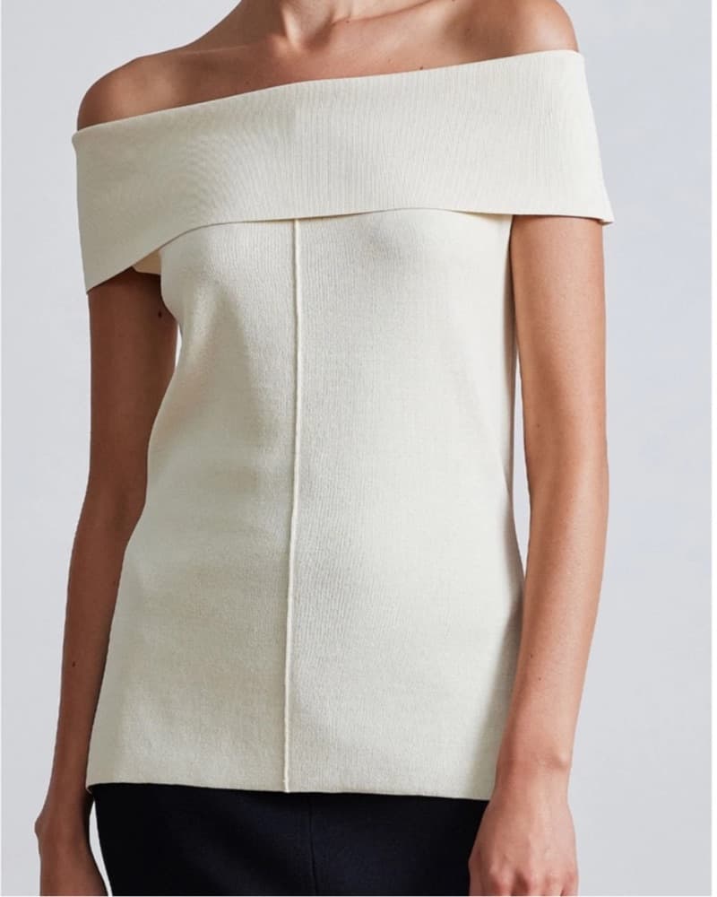 BROWN Apiece Apart Off The Shoulder Top - Image 2