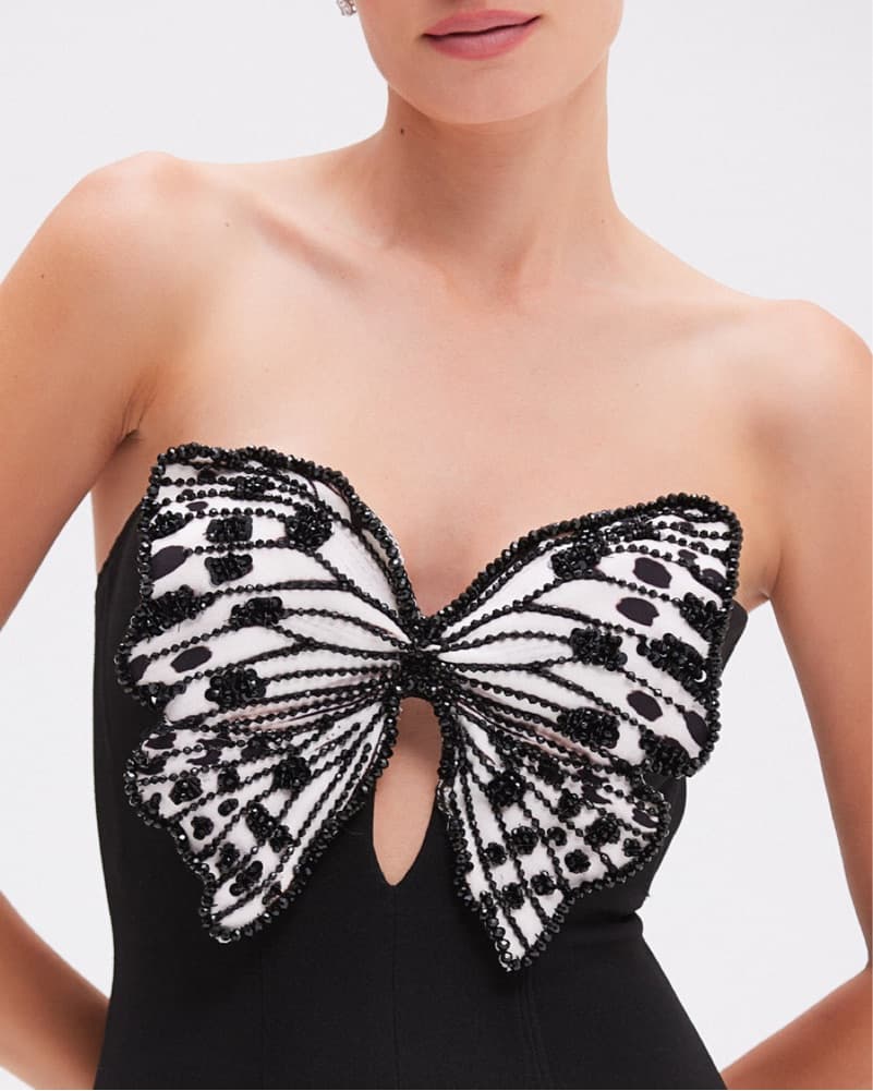 PatBo - BUTTERFLY DROP WAIST MINI DRESS - Image 6