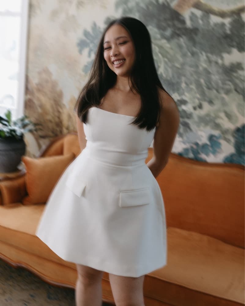 Odd Muse White Strapless Dress - Image 1
