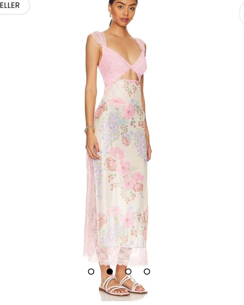 Revolve (Free People) Pink Floral Dress - Image 1