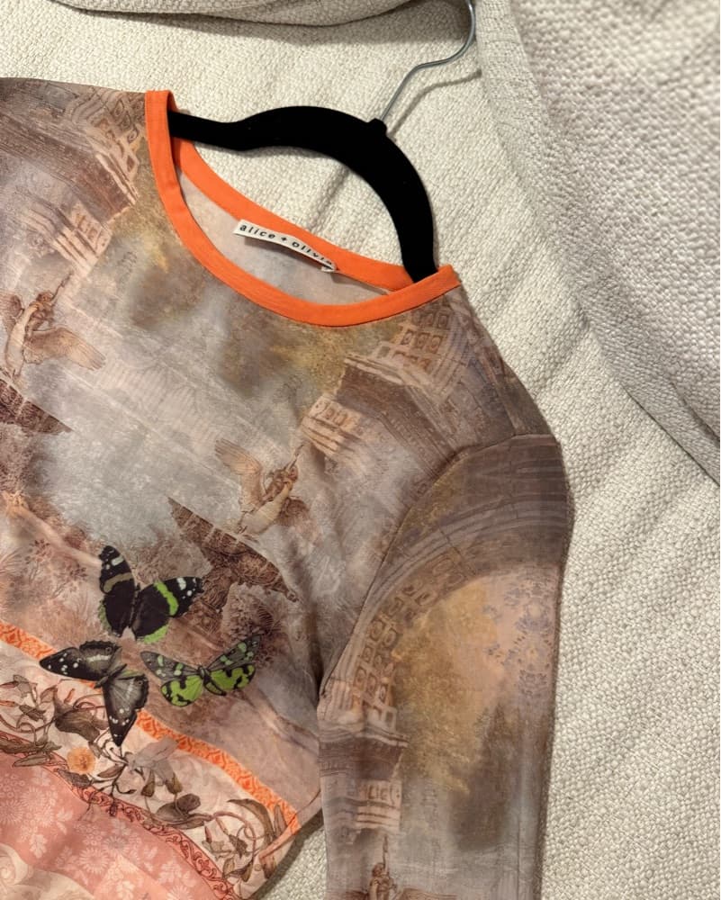 alice + olivia Delaina Mesh Top - Image 4