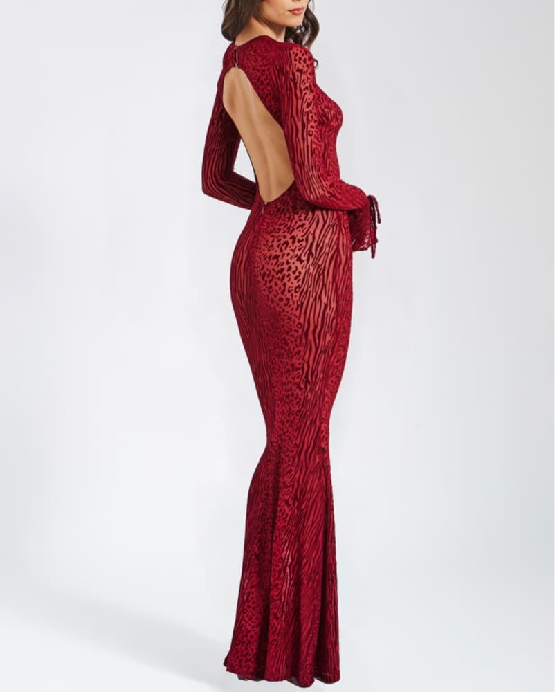 Miss Circle Burnout Animal Print Dress - Image 5