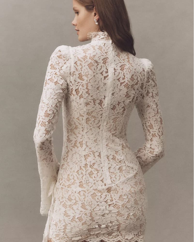 Chic Lace Ruched Mini Dress - never worn - Image 4