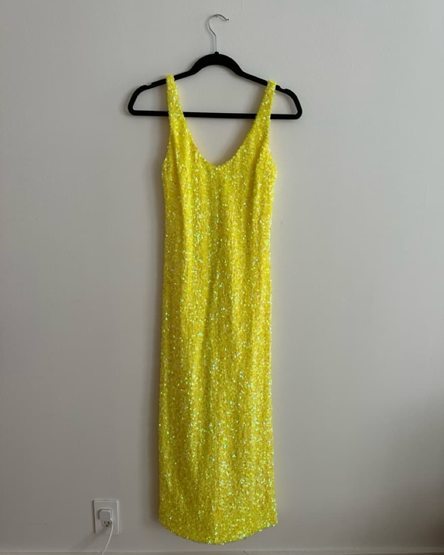 Dur Doux Midi Sequin Velvet Slip Dress - Image 1