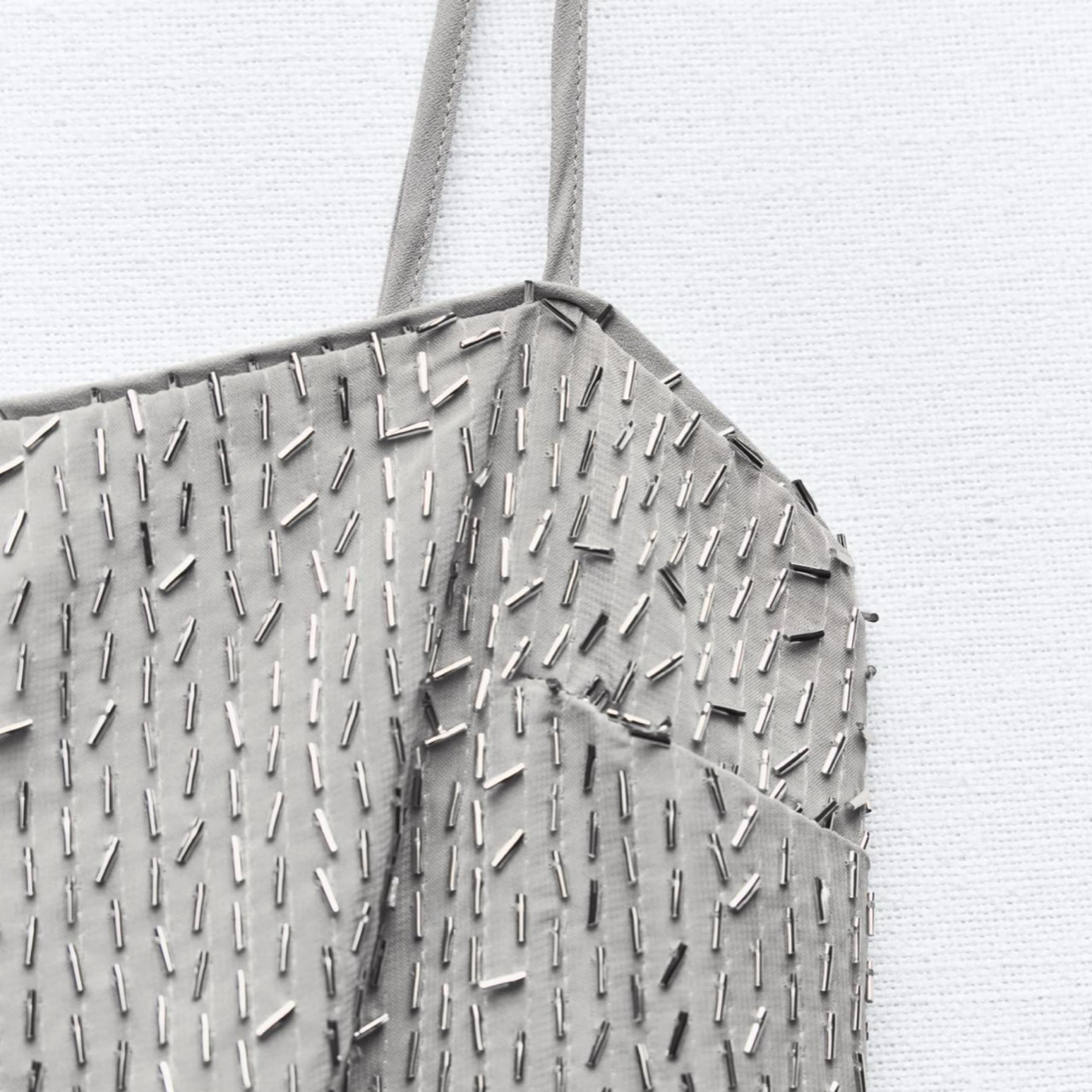 Zara Beaded Silver Dress - Image 3