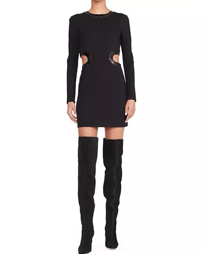 STAUD Dolce Cut-out Longsleeved Dress - Image 3