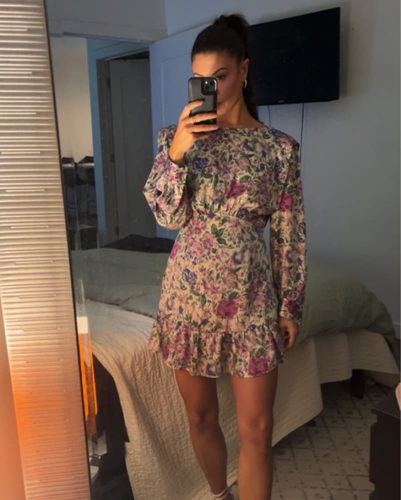 Long Sleeve Floral Dress - Image 1