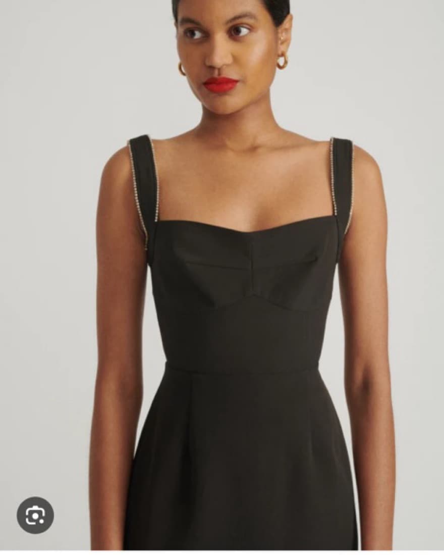 Saloni Rachel Black C-Dress With Crystal - Image 3