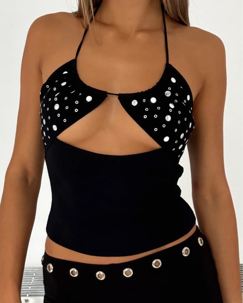 Studded Tie Top - Image 2