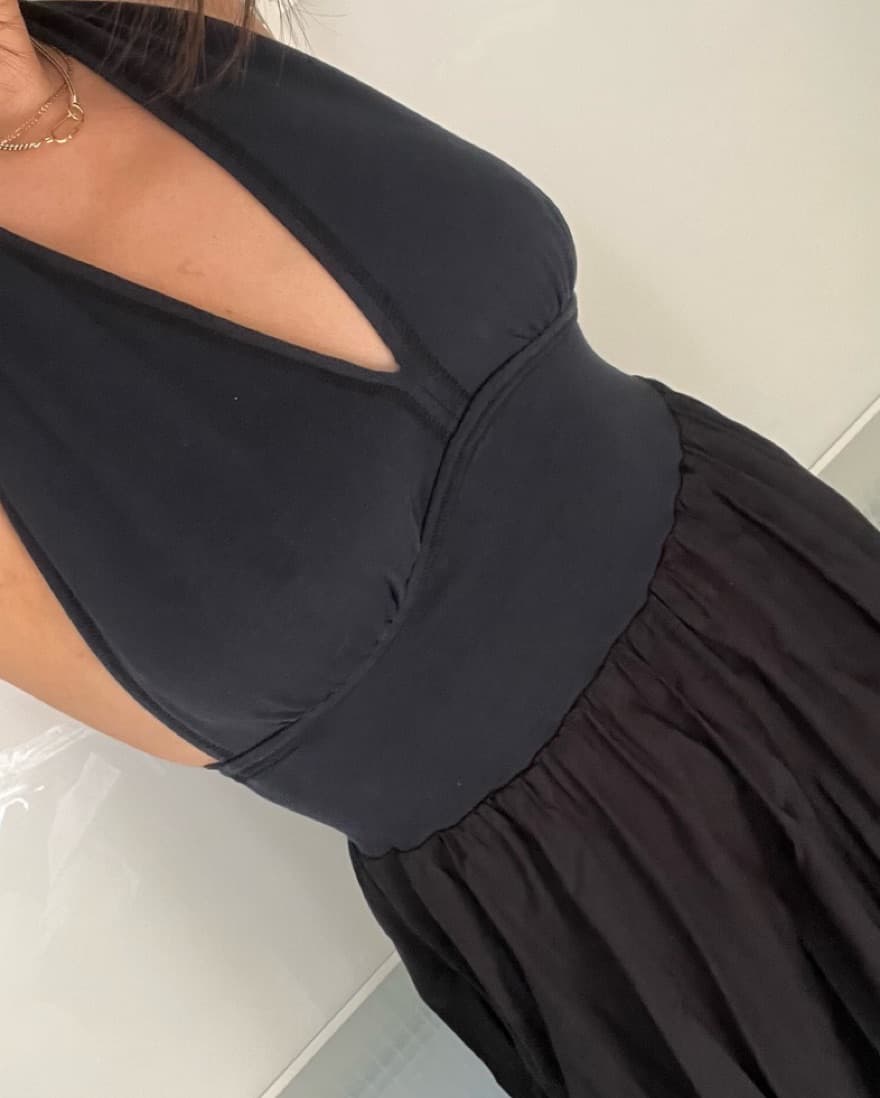 vintage cotton halter dress - Image 3