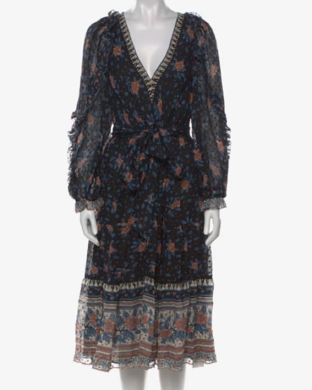 Ulla Johnson Floral Midi Dress - Image 3