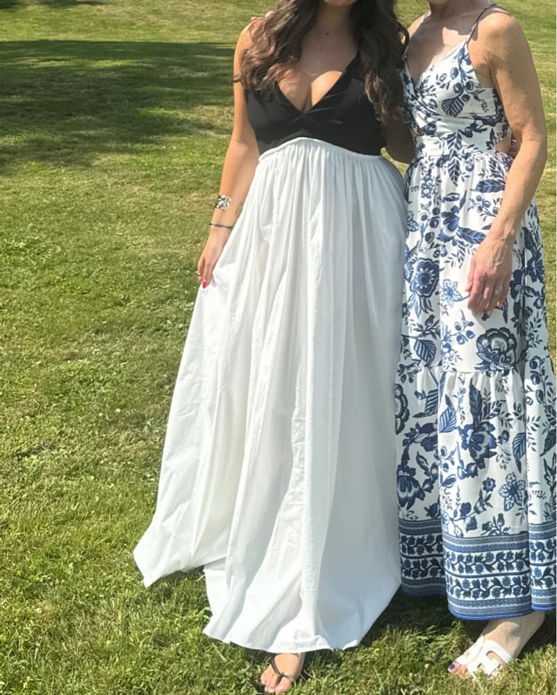 White And Black Maxi Dress - Image 3