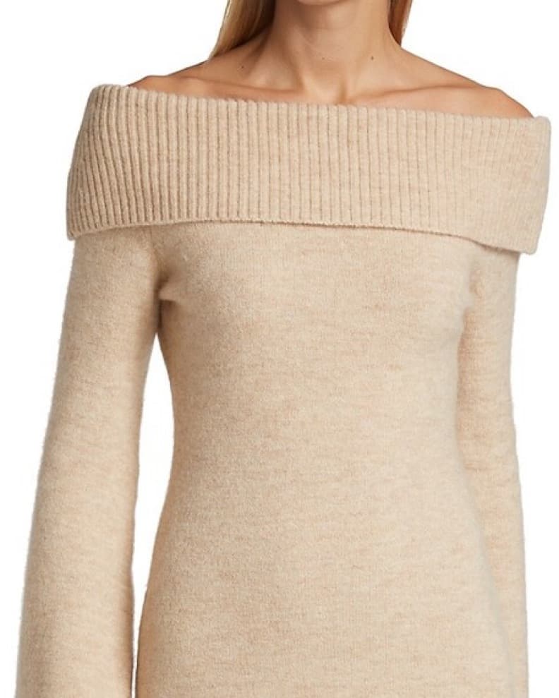 Cult Gaia Oatmal Knit Mini Dress - Image 4