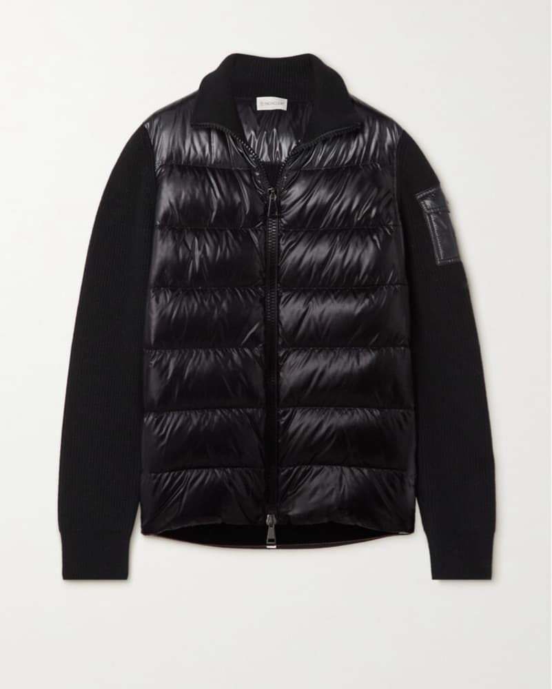 Ribbed Wool & Quilted Gloss Down Shell  - Image 1