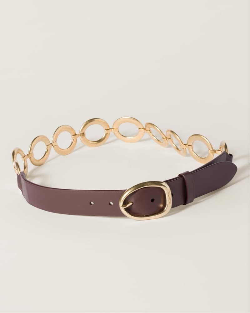 Miu Miu Brown Leather and Metal Belt - Image 2