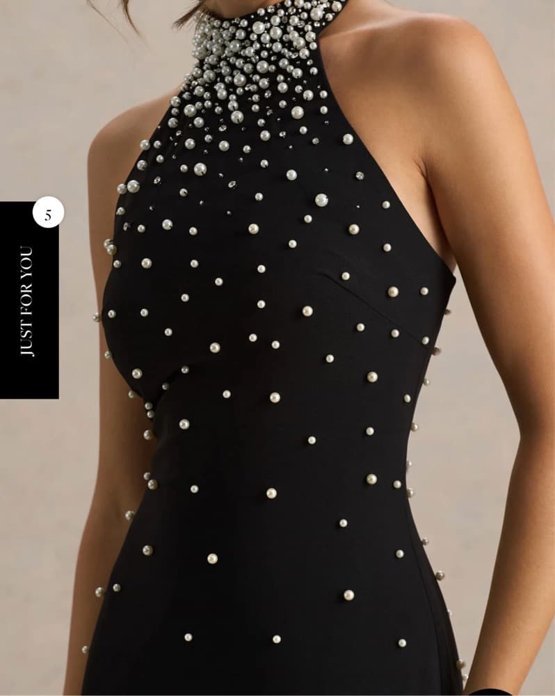 Club L London Black Halter Dress  - Image 3