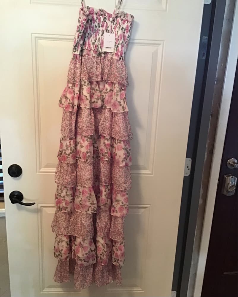 Floral Ruffle Maxi Dress - Image 1