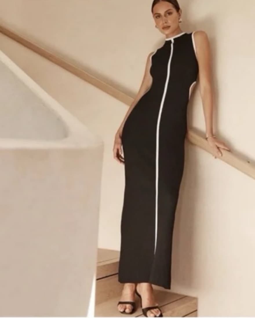 DISSH Ribbed Black Dress  - Image 1