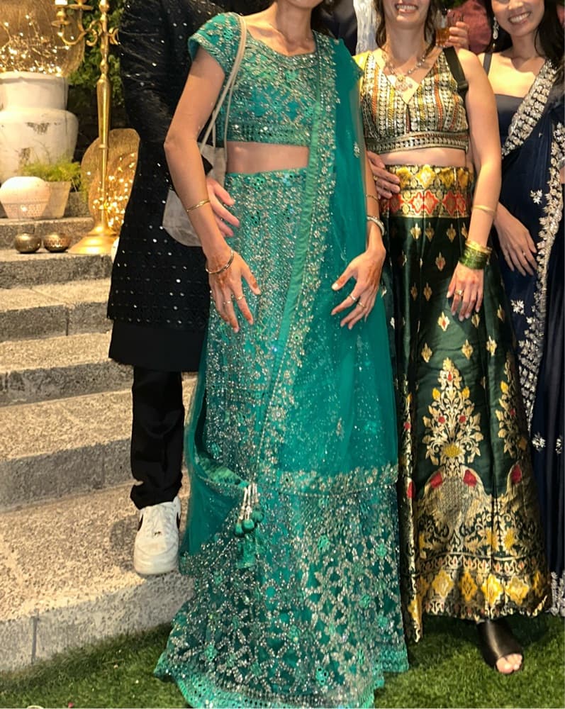 Hand-beaded Indian Lehenga Wedding Guest - Image 1
