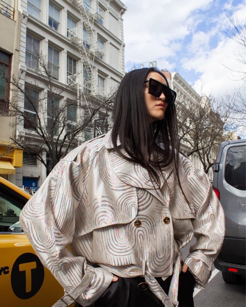 Jacqueline Bomber Jacket In Beige - Image 1
