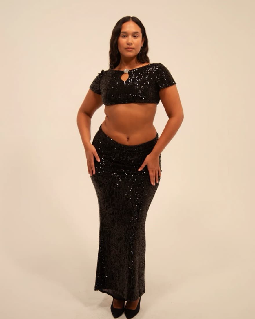 BUCI NYC Sequin Flower Top - Image 2