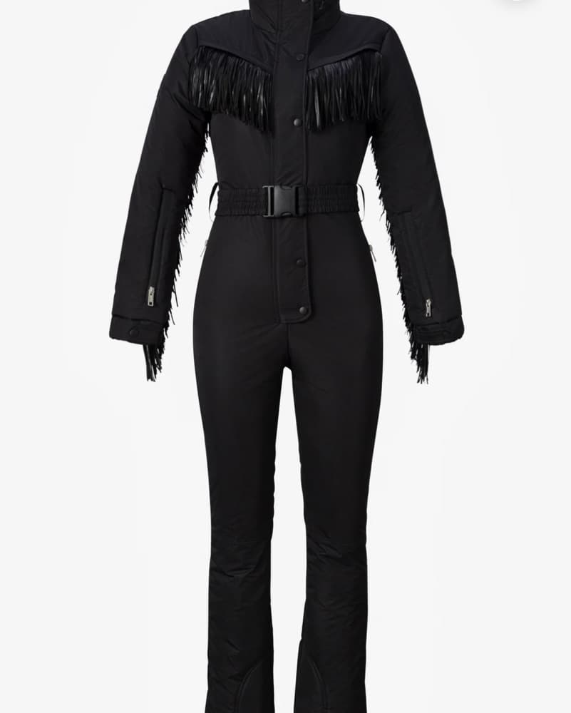Black Cowgirl Fringe Ski Suit  - Image 1