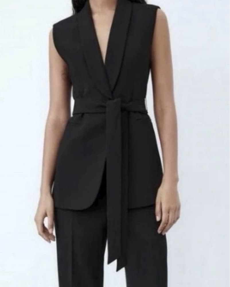 Blazer Top With Tie Waist - Image 4
