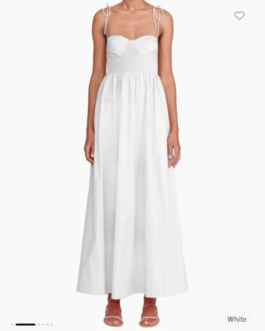 Staud White Maxy Landry Dress - Image 3