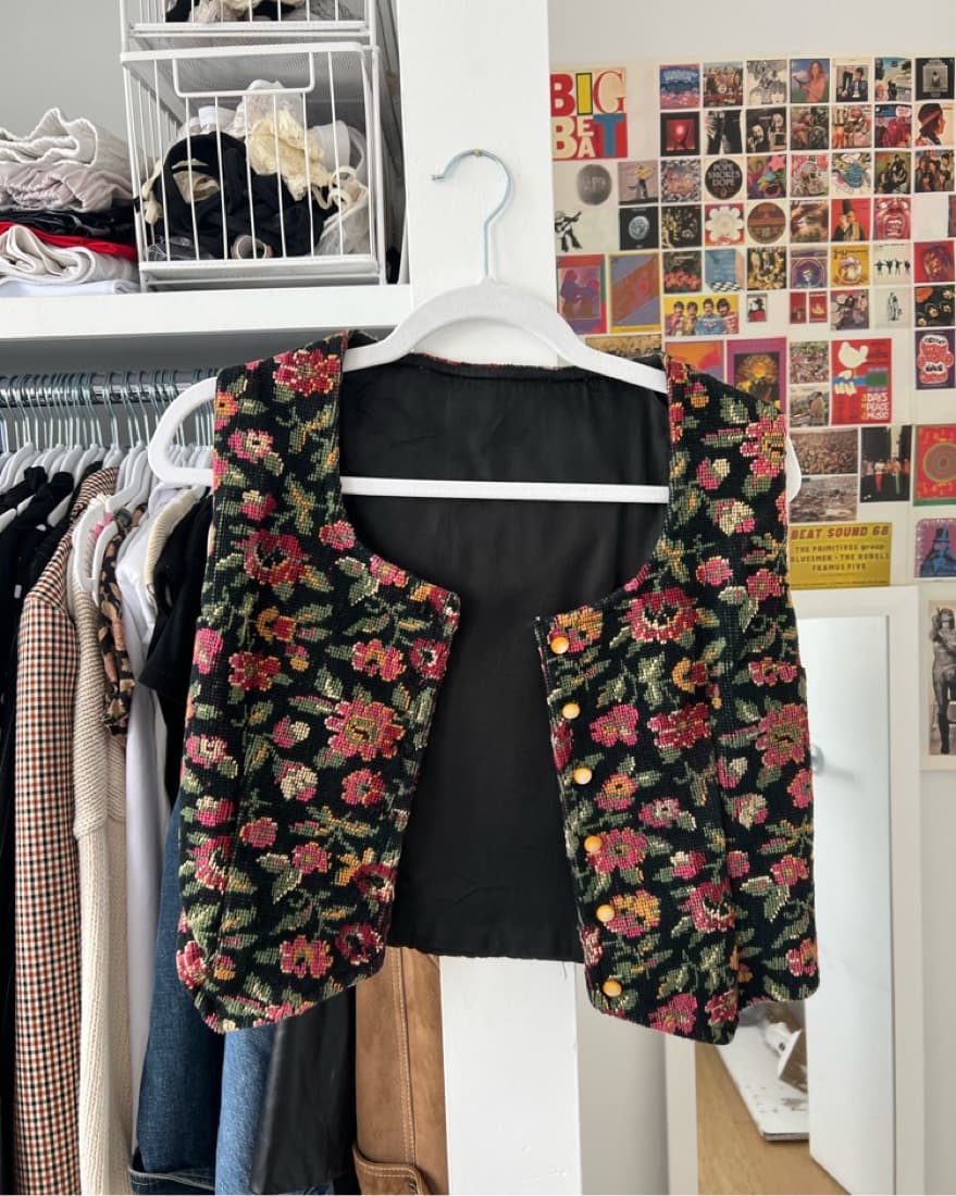 Vintage Floral Vest  - Image 1