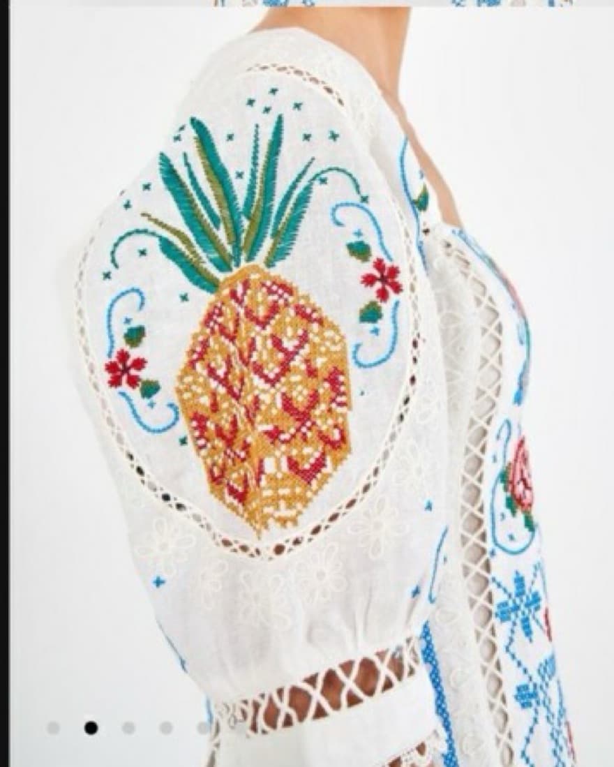 Farm Rio Embroidery Scarf Mini Dress - Image 2