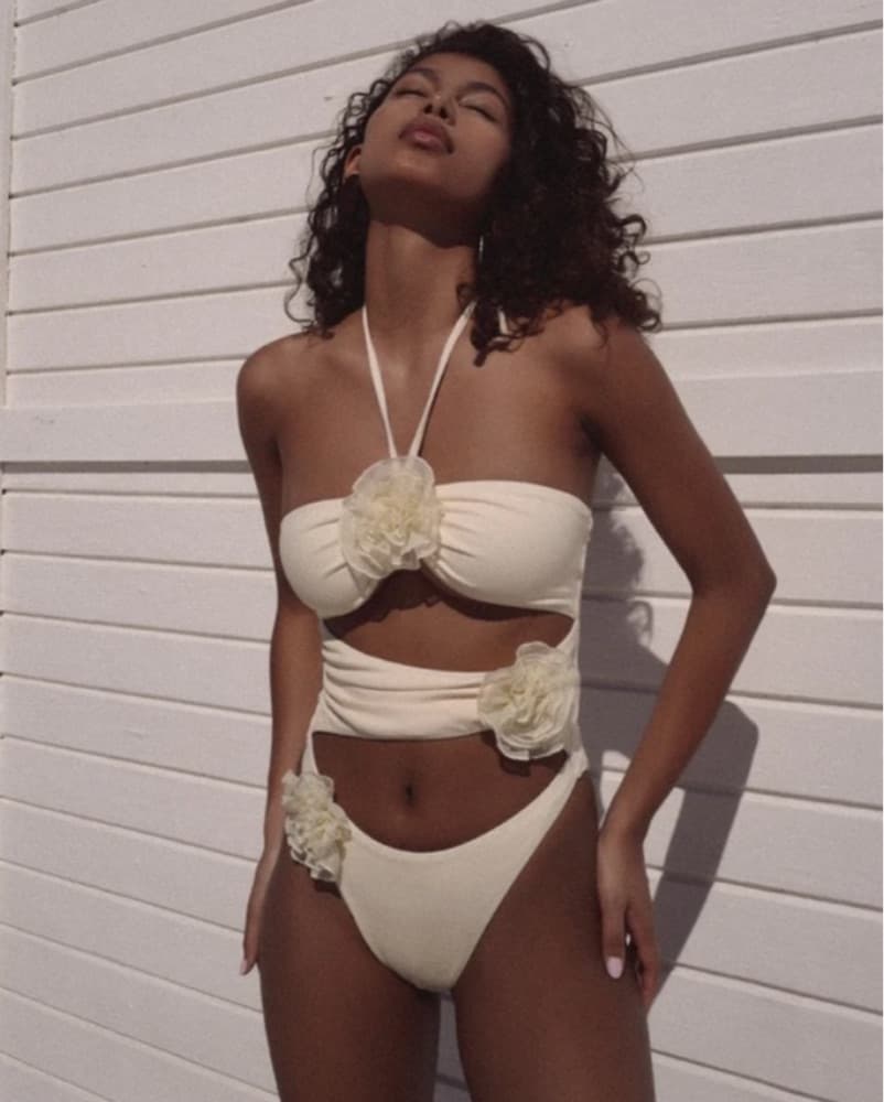 SAME Rosette cut out One Piece Swimsuit - Image 1