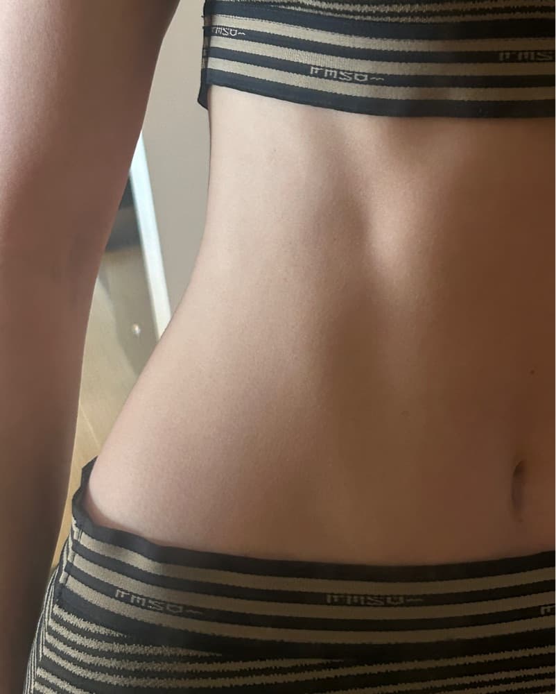 Fendi Crop Top And Skirt Striped Set - Image 2