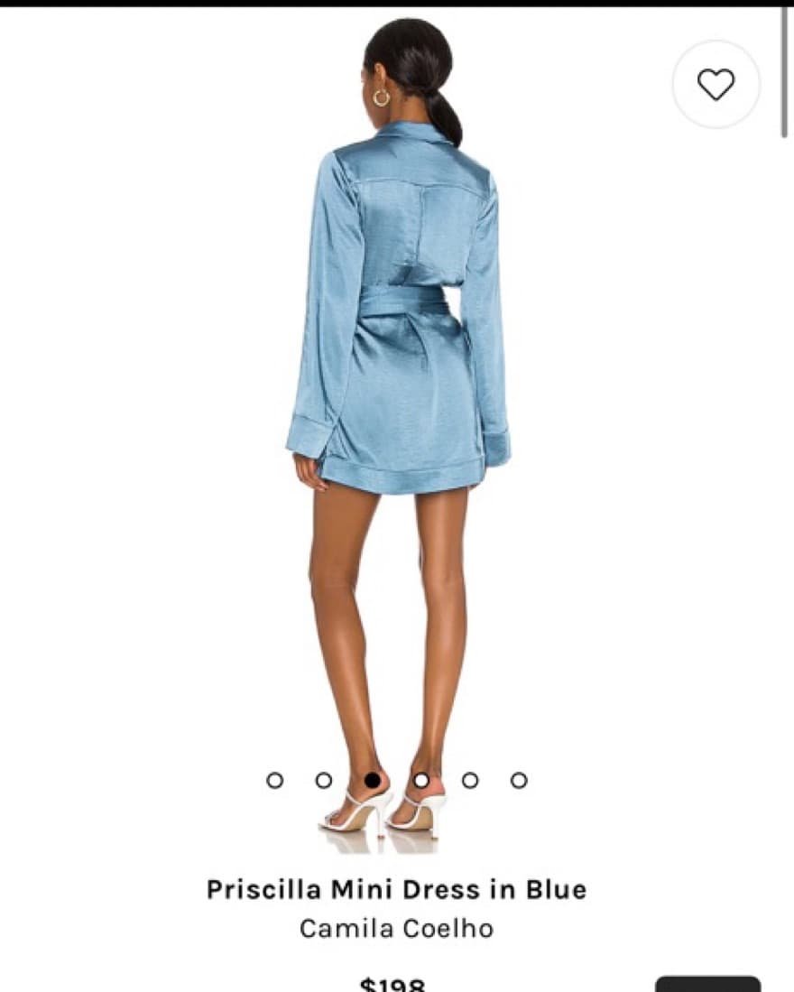 Camila Coelho Blue Silk Dress  - Image 4