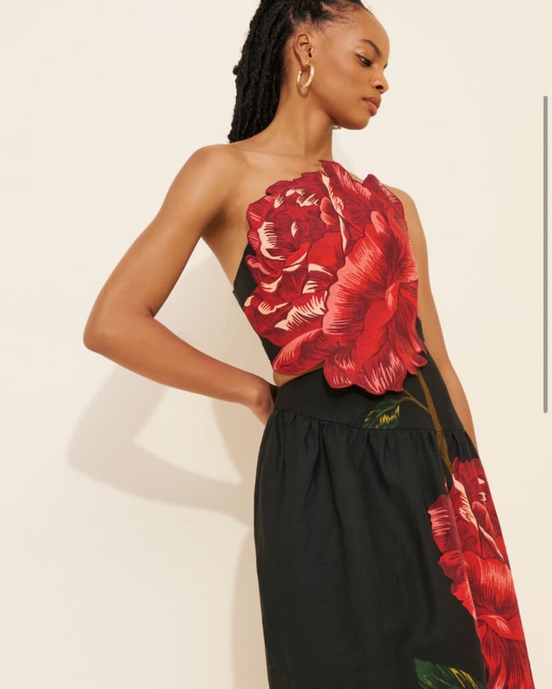 Rosalia Placed Linen Dress - Image 1