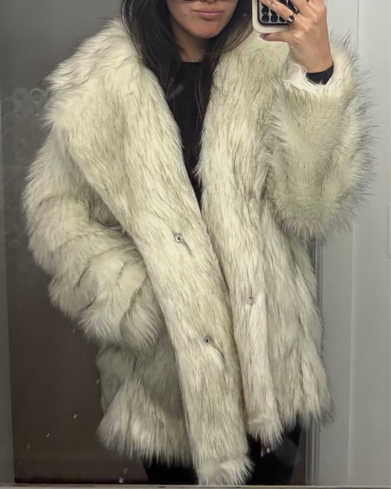 Faux Fur Coat - Image 1