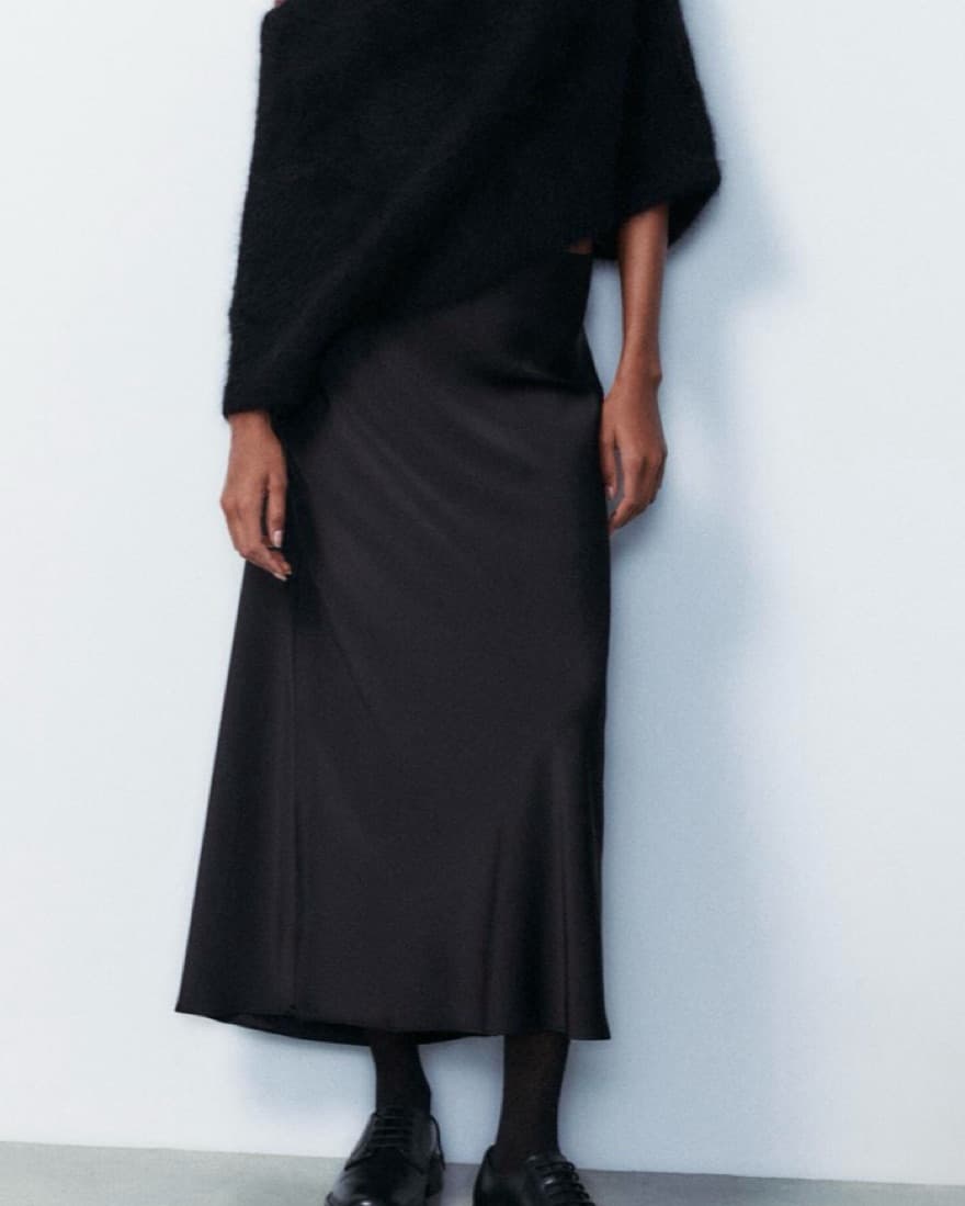 Satin Midi Skirt - Image 2